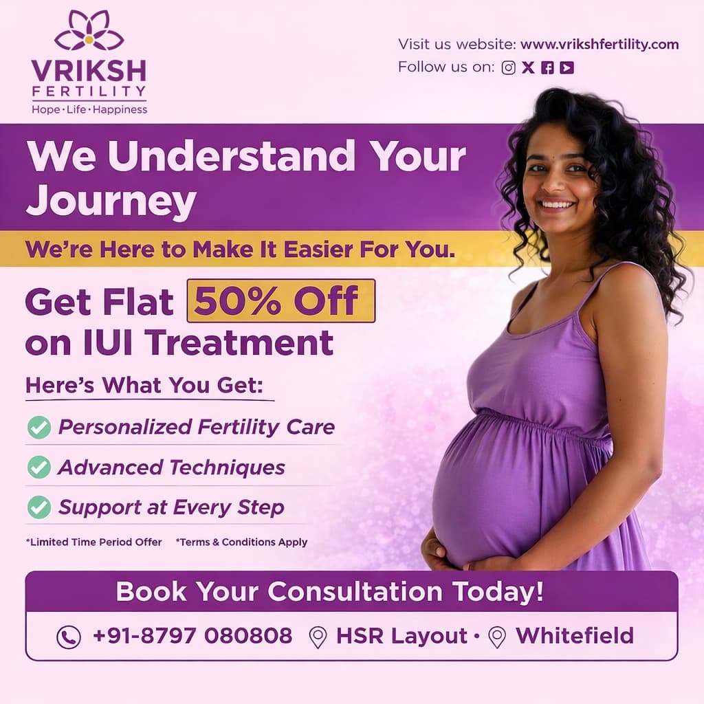 Vriksh Fertility IUI 50% off offer creative