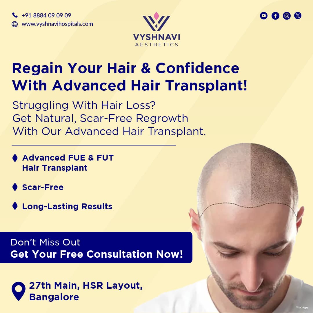 Vyshnavi Hospitals brand advertisement creative